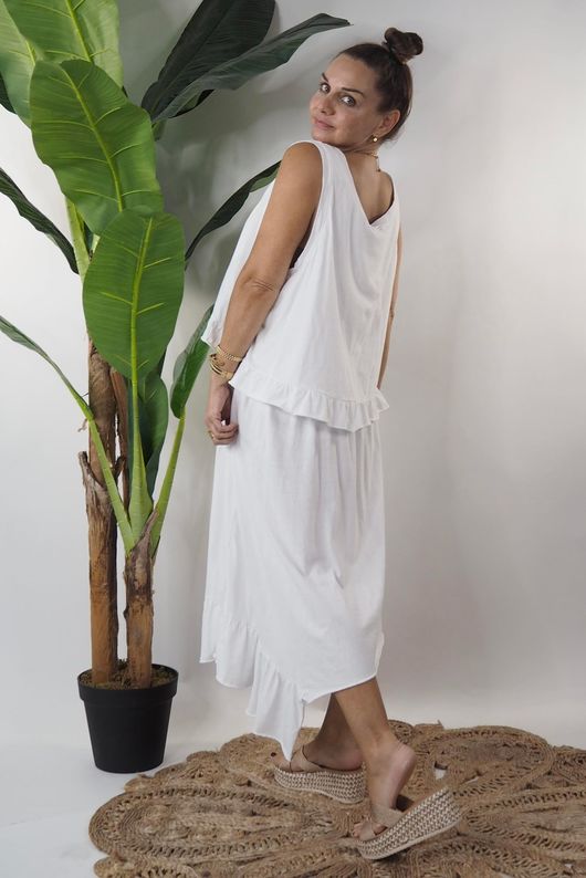 The Sundance Vest Dress White