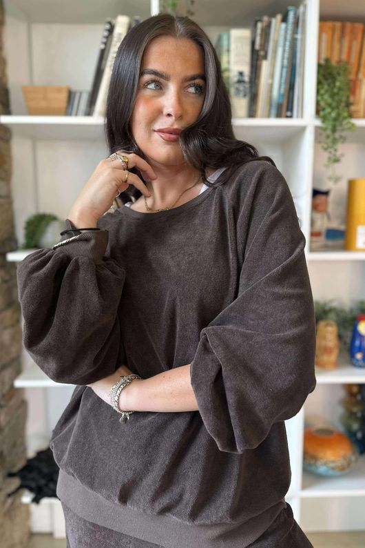 Terry B Classic Sweatshirt Coffee Bean