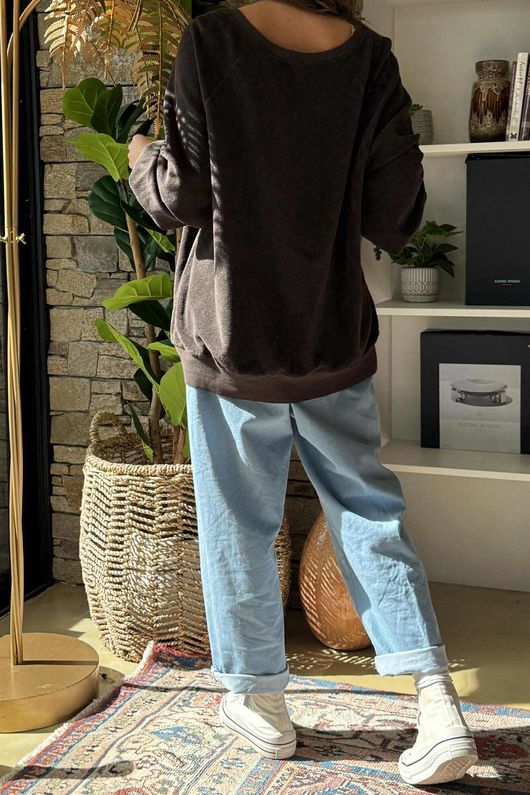 The Terry B Classic Sweatshirt Coffee Bean