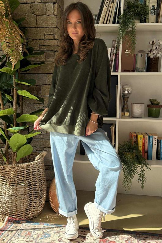 The Terry B Classic Sweatshirt Deep Moss