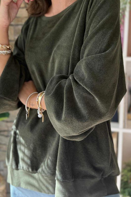 The Terry B Classic Sweatshirt Deep Moss