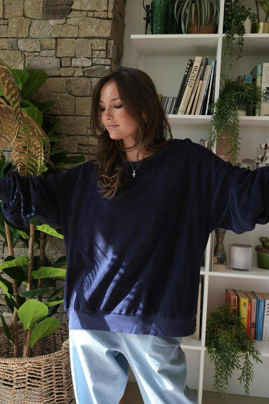 The Terry B Classic Sweatshirt Navy 