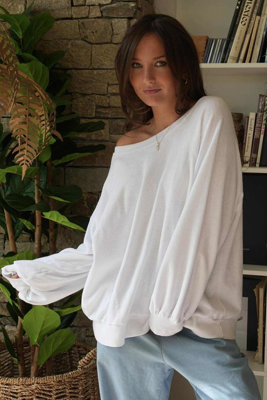 The Terry B Classic Sweatshirt White