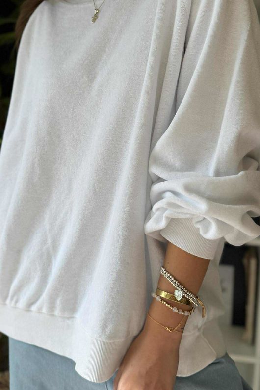 The Terry B Classic Sweatshirt White