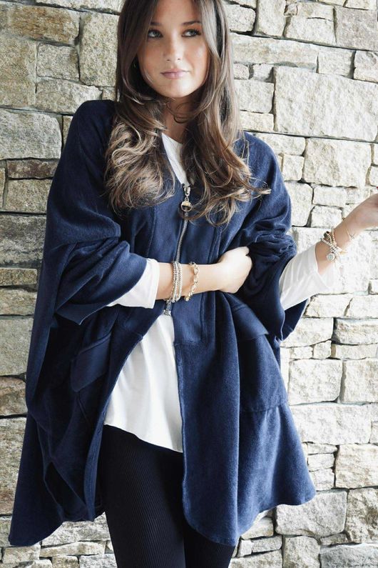 The Terry B Relaxed Zip Jacket Navy 