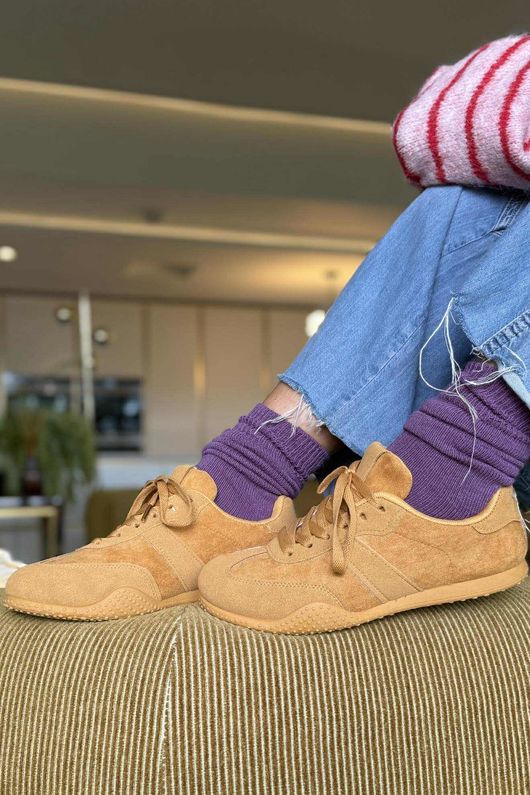 Track Retro Trainer Ochre