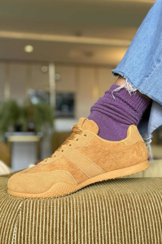 Track Retro Trainer Ochre