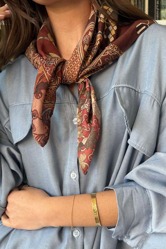 Tuscan Bloom Square Scarf