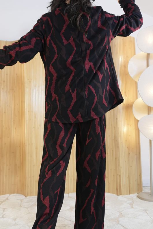 Vergara Lurex Top Burgundy /21=