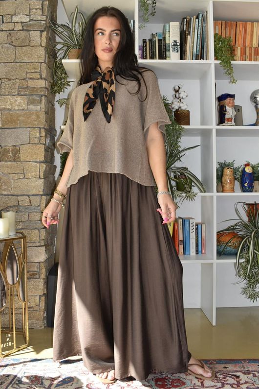 Vince Classic Palazzo Pant Chocolate