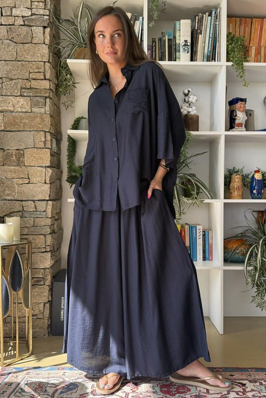 Vince Classic Palazzo Pant Navy