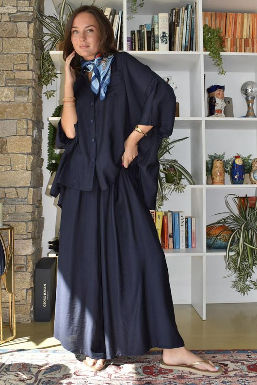 Vince Classic Palazzo Pant Navy
