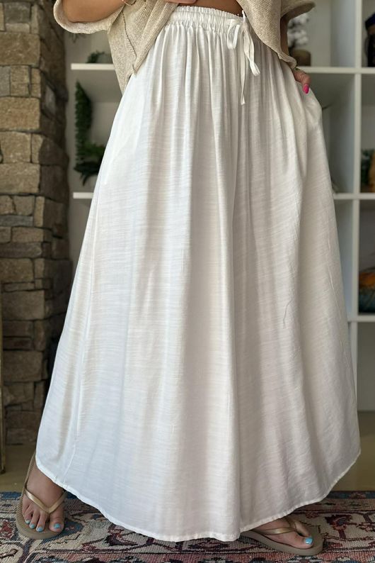 Vince Classic Palazzo Pant White