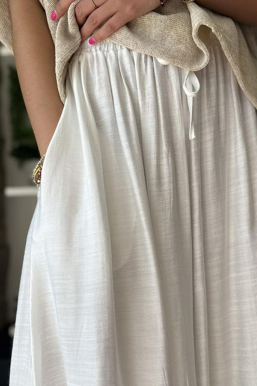 Vince Classic Palazzo Pant White