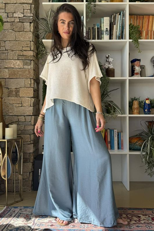 Vince Flat Front Shirring Flare Denim