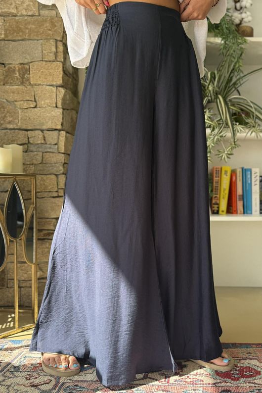 Vince Flat Front Shirring Flare Navy