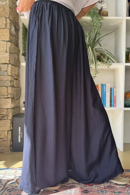 Vince Flat Front Shirring Flare Navy