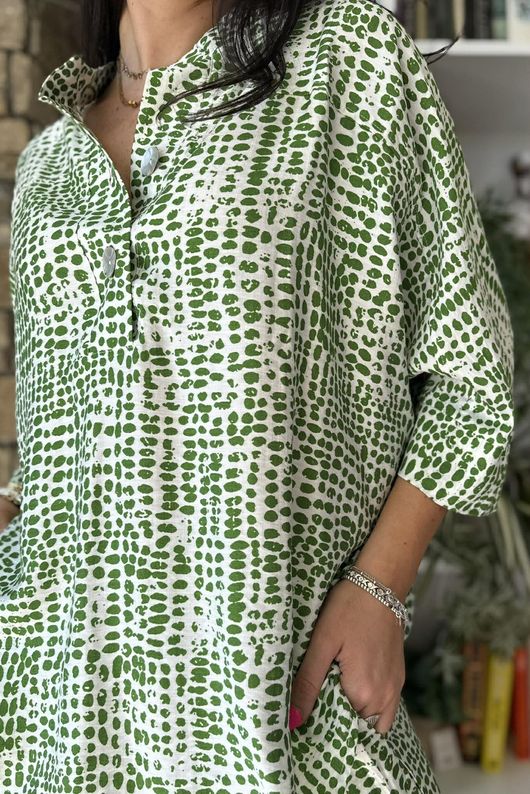 Vince Pebble Spot Batwing Nero Blouse Rio Green