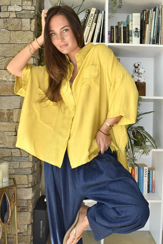 Vince Utility Box Shirt Chartreuse