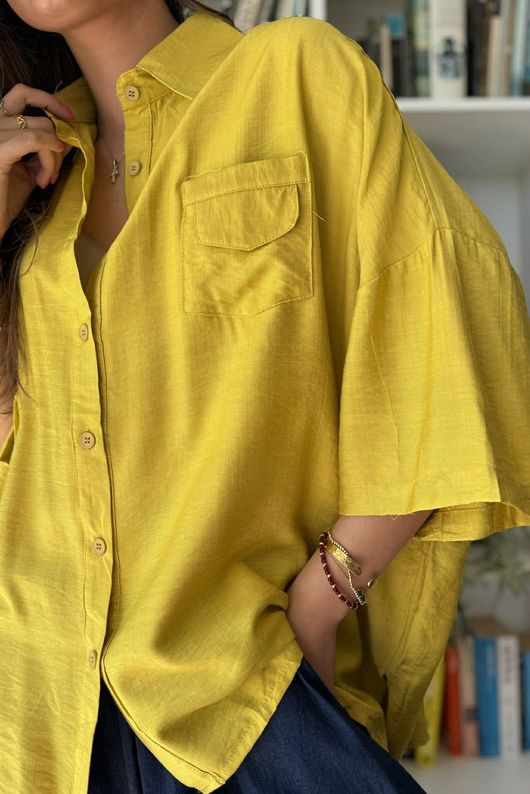 Vince Utility Box Shirt Chartreuse