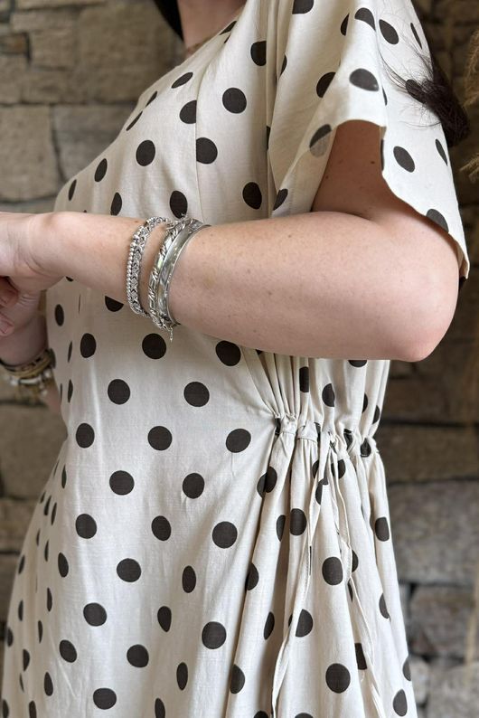 Vivienne Polka Dot Dress Chocolate /24=