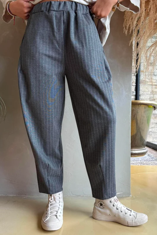 Wall Street Scuba Carrot Leg Trouser Slate