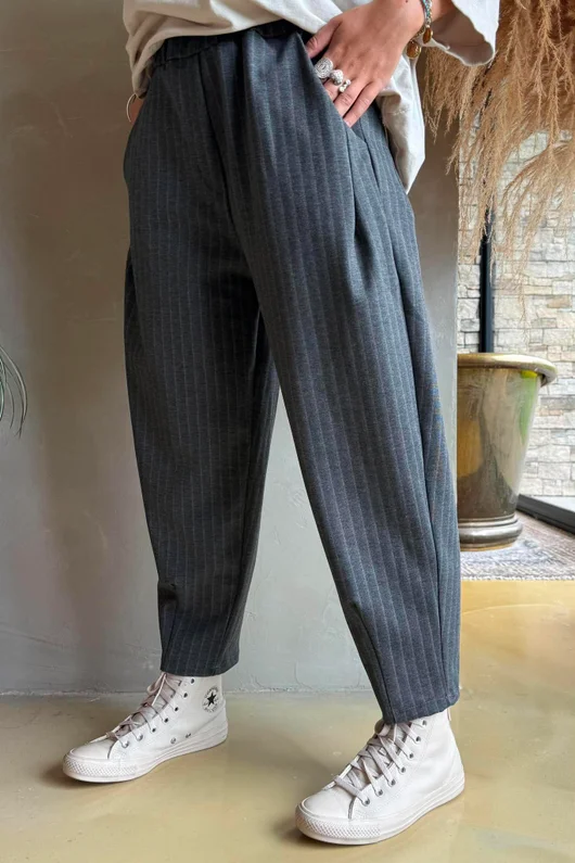 Wall Street Scuba Carrot Leg Trouser Slate