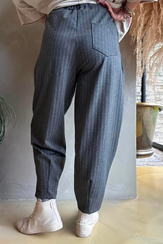 Wall Street Scuba Carrot Leg Trouser Slate