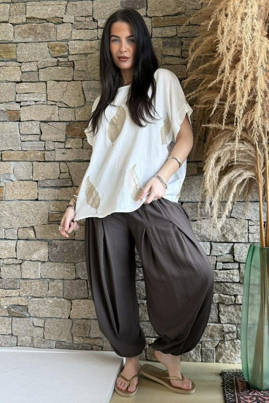 Wild Fern Box Top White /279=