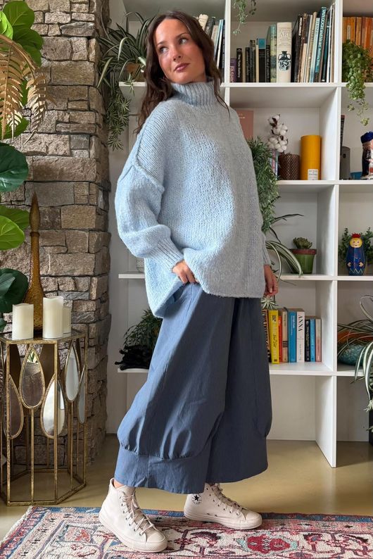 Winnie Oversized Knit Baby Blue