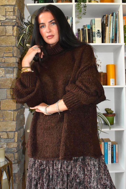 Winnie Oversized Knit Chocolate