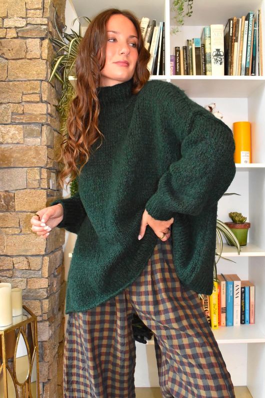 Winnie Oversized Knit Heritage Green due 1 week 