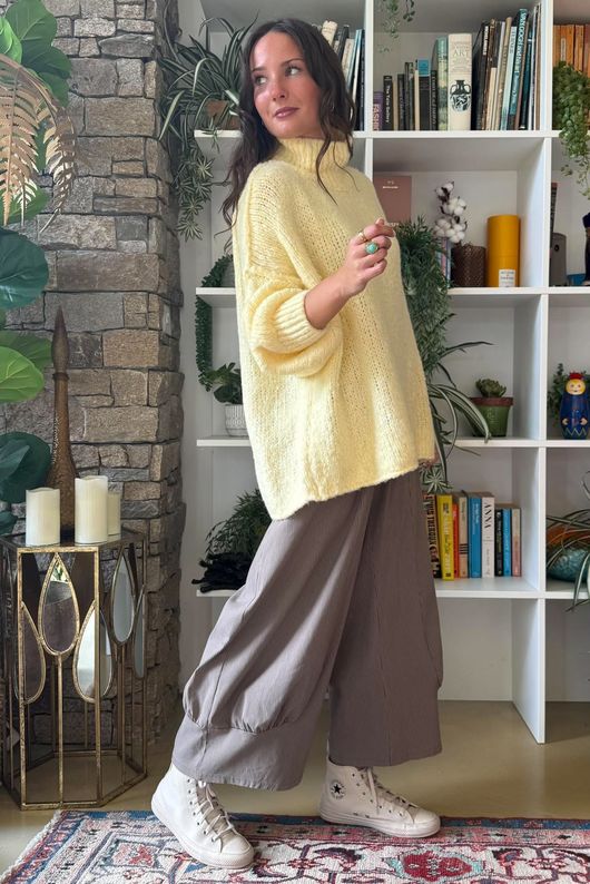 Winnie Oversized Knit Lemon Drop
