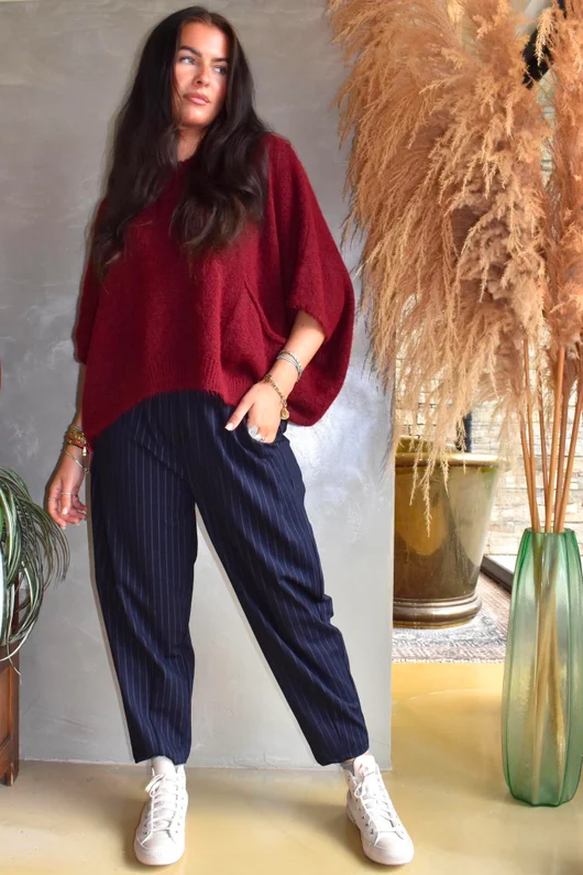 Zeta Otto Knit Burgundy Marl