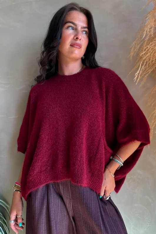 Zeta Otto Knit Burgundy Marl