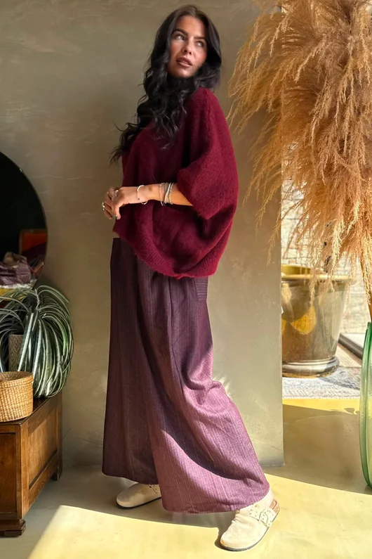 Zeta Otto Knit Burgundy Marl
