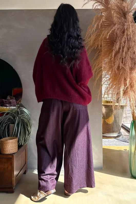 Zeta Otto Knit Burgundy Marl